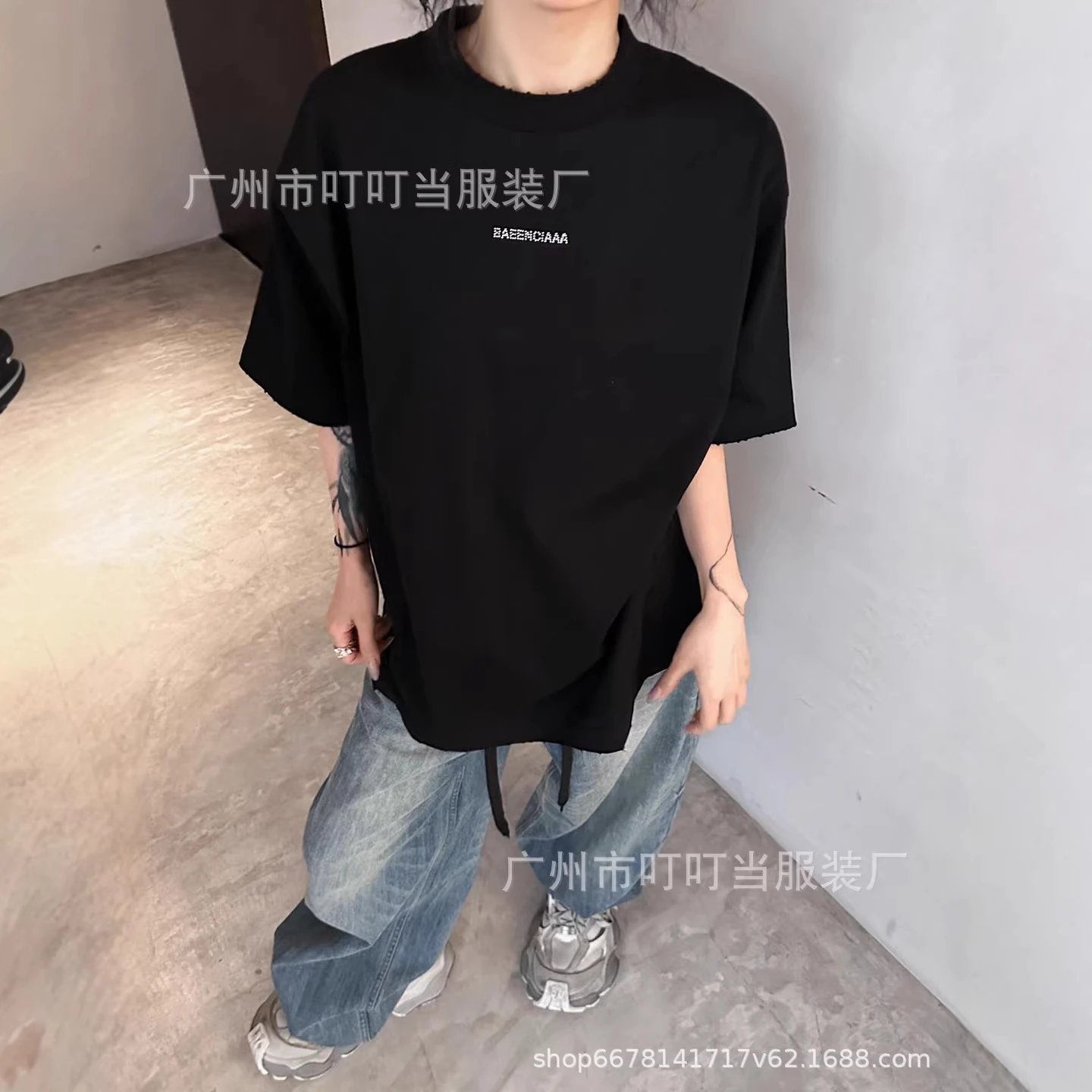 Design Blccnigeo Oversized Graphic T-Shirt Dark Gray T-Shirts - 20