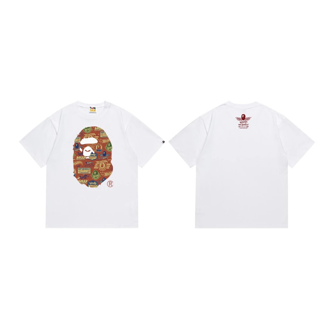 A Bathing Ape Pixel Camo Ape Head White T-Shirt - 40