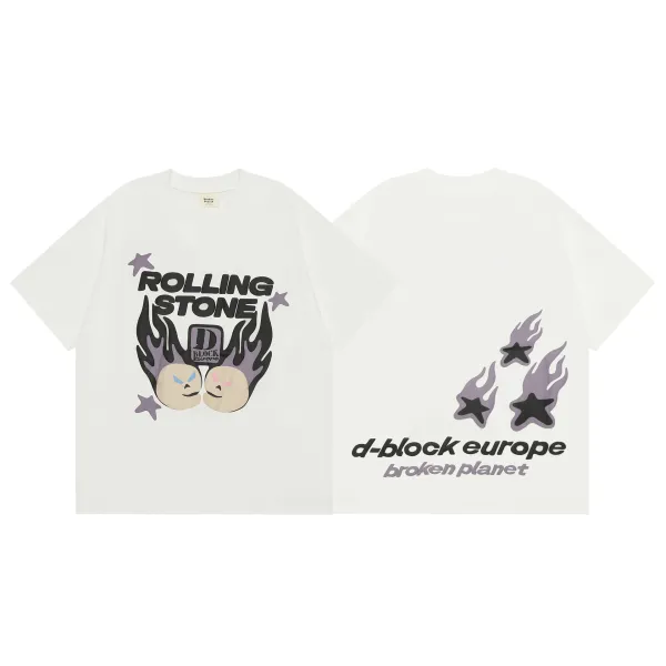 Broken Planet x D-Block Europe Rolling Stone Graphic T-Shirt White - 1