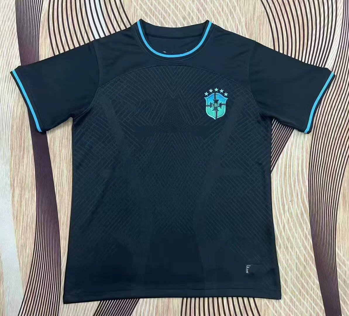 Nike Football Jerseys Retro Brazil, club and national team designs — 2223 Brazil Black Special Edition
