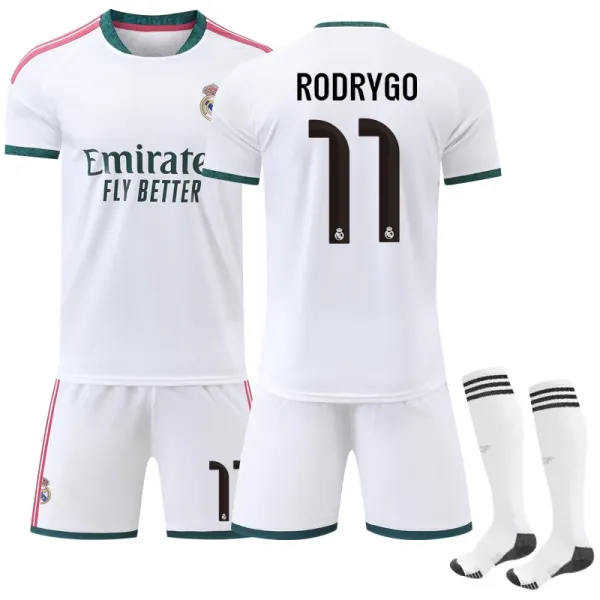 Real Madrid Rodrygo #11 Home Kit White Jersey Set - 1