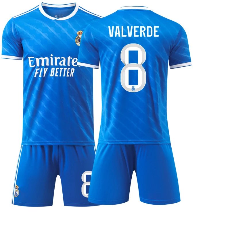Real Madrid Arda Güler #15 Blue Away Jersey Set - 12