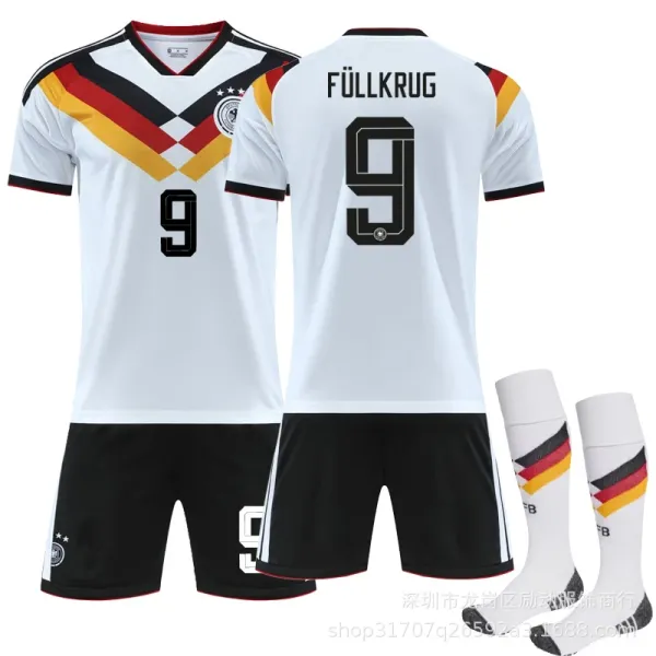 Design Germany National Team 1990 Home Kit Füllkrug #9 Jersey Set Sets - 1
