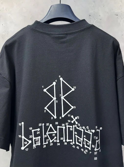 Balenciaga Numeric Logo Oversized T-Shirt Black - 13