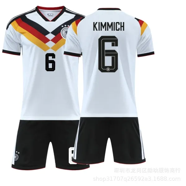 Design Germany National Team Home Kit 2024 White Black Red Yellow Jersey Set Jersey - 1