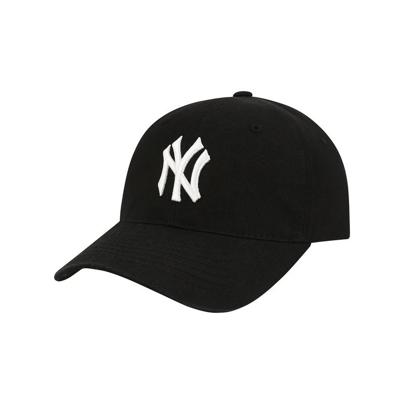 New York Yankees Hats Baseball cap with embroidered team logo — CP 66 Black and white NY