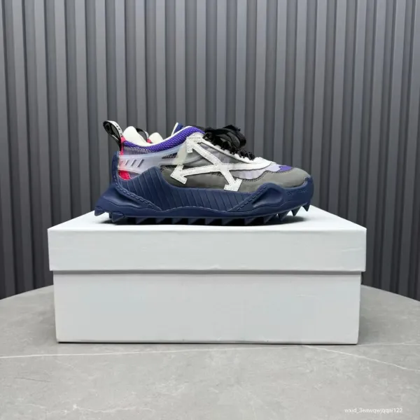 Off-White Diagonal Arrow Low Top Multicolor Chunky Sneakers - 1