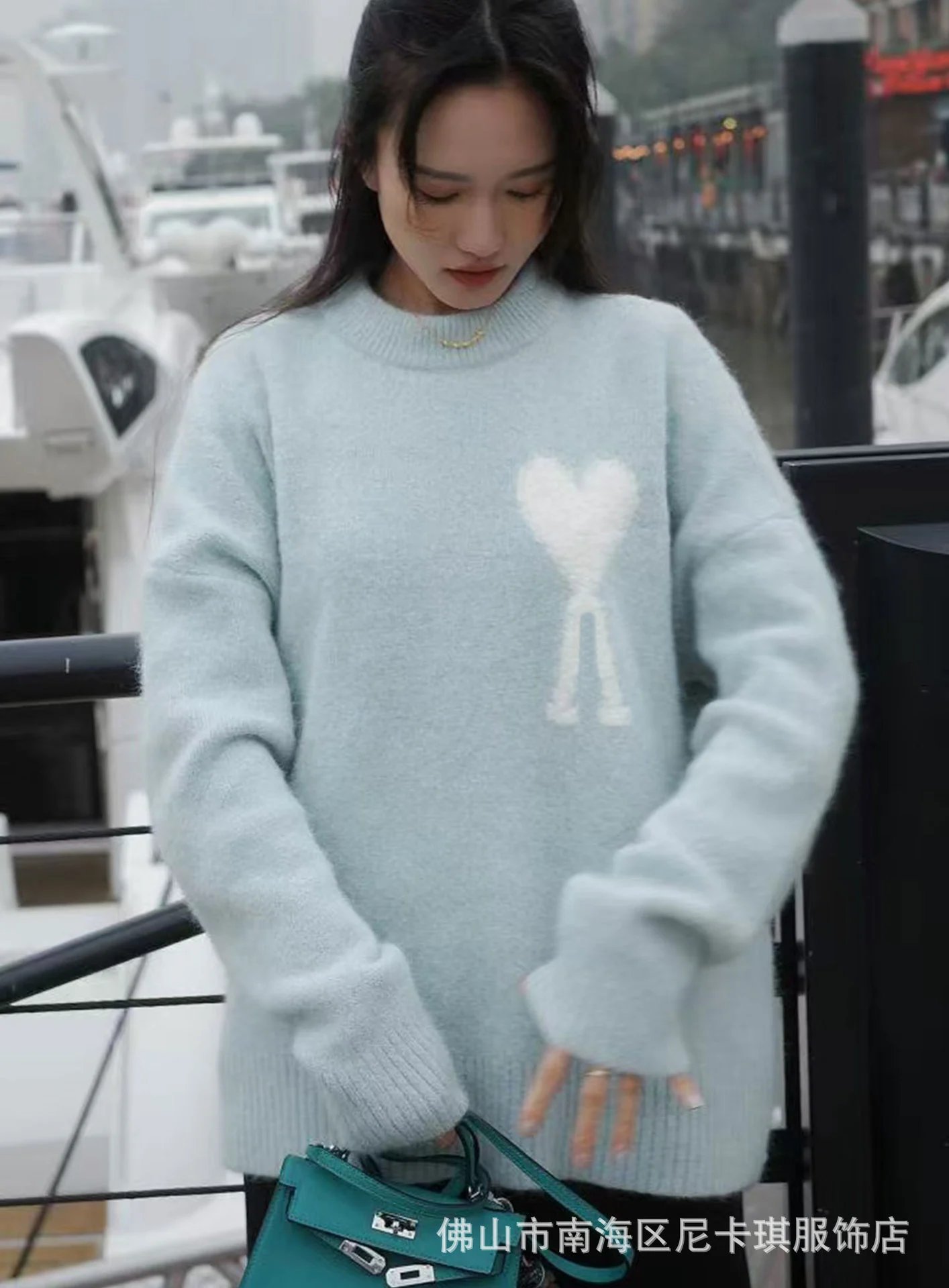 Comme des Garçons Play Heart Logo Knit Sweater Mustard Yellow - 13