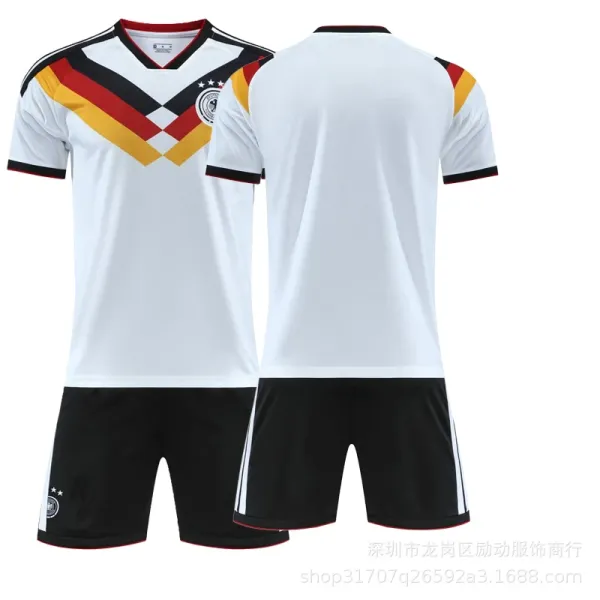 Design Germany National Team Inspired Soccer Jersey Set White / Black / Red / Yellow Jersey - 12