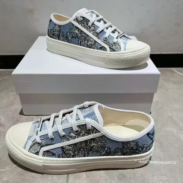Dior B23 Palm Print Low-Top Sneakers - 1