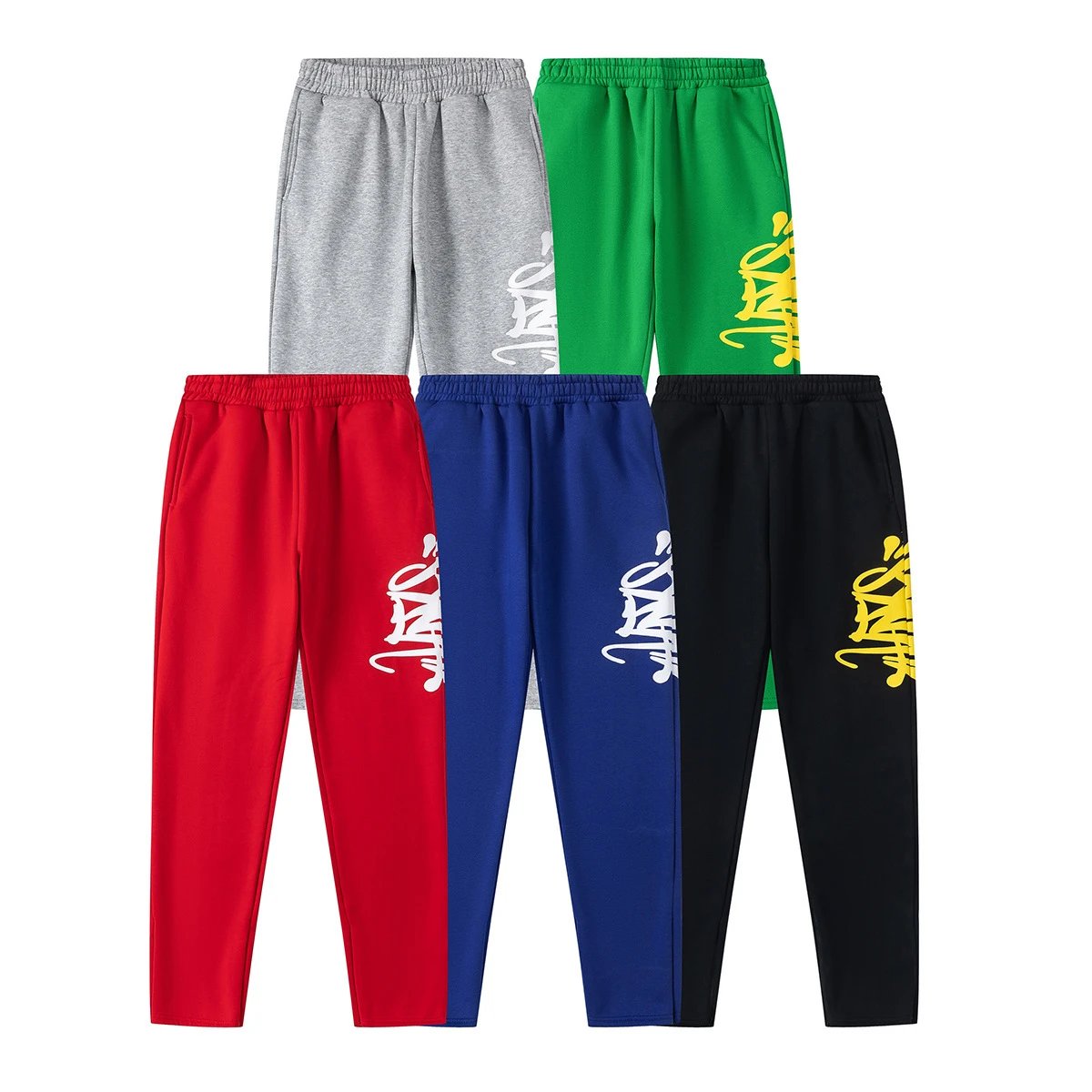 Design Graffiti Logo Black Hoodie and Sweatpants Set - 23