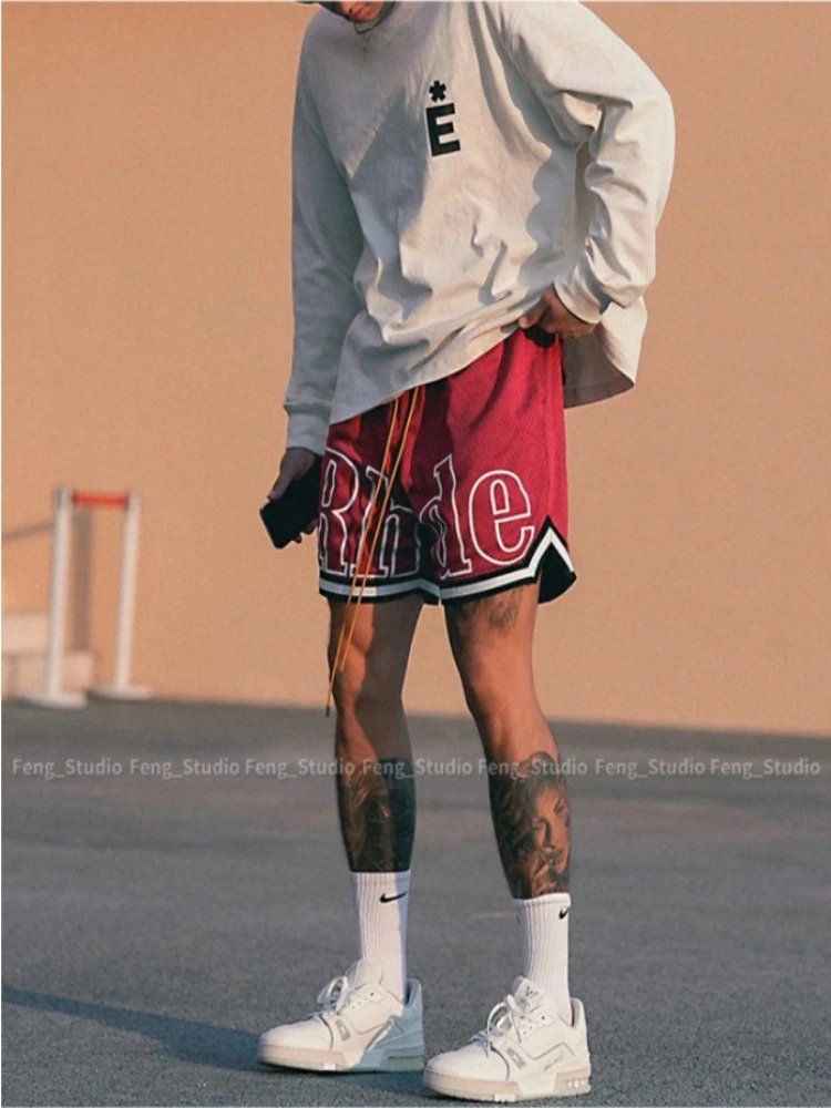 Rhude Mesh Basketball Shorts Green - 22