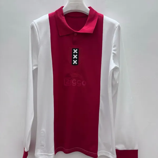 Ajax Amsterdam x Adidas Originals Retro Football Jersey Red / White Polo - 1
