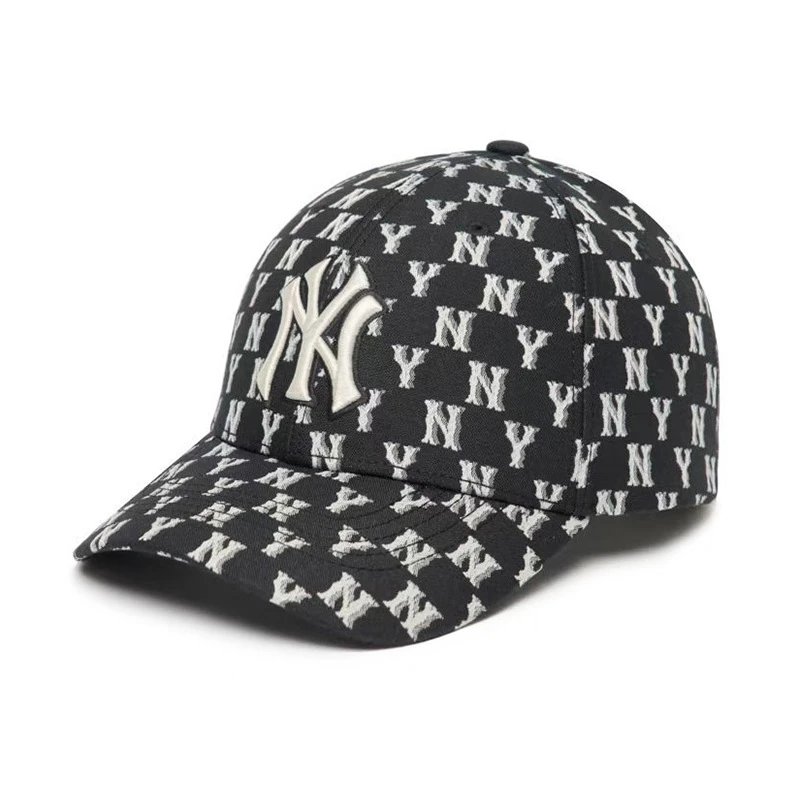 MLB Hats Adjustable curved-brim baseball cap with embroidered New York Yankees logo — Full Flower Black Winning Bid NY