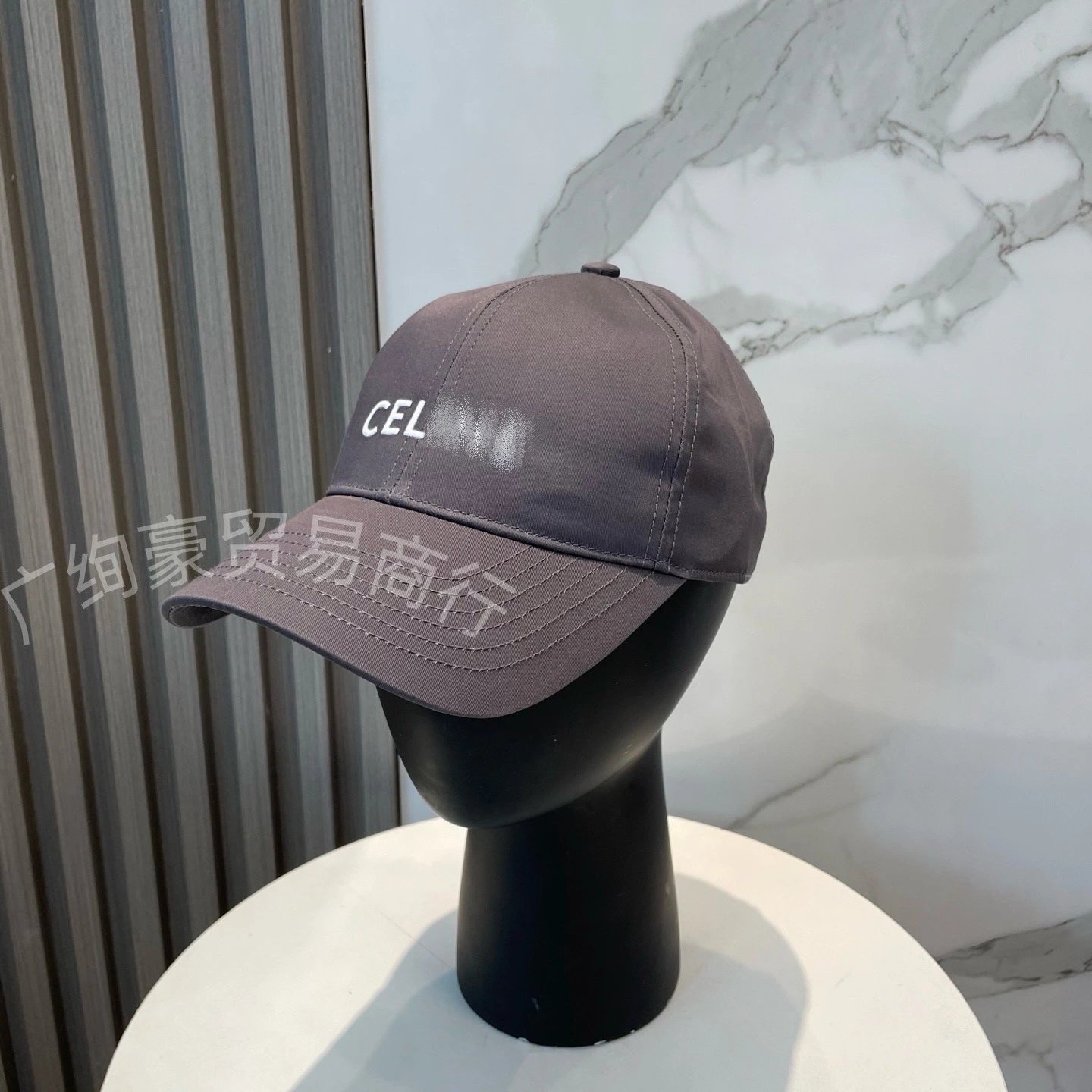 Design Embroidered Wave Logo Baseball Cap Gray - 4