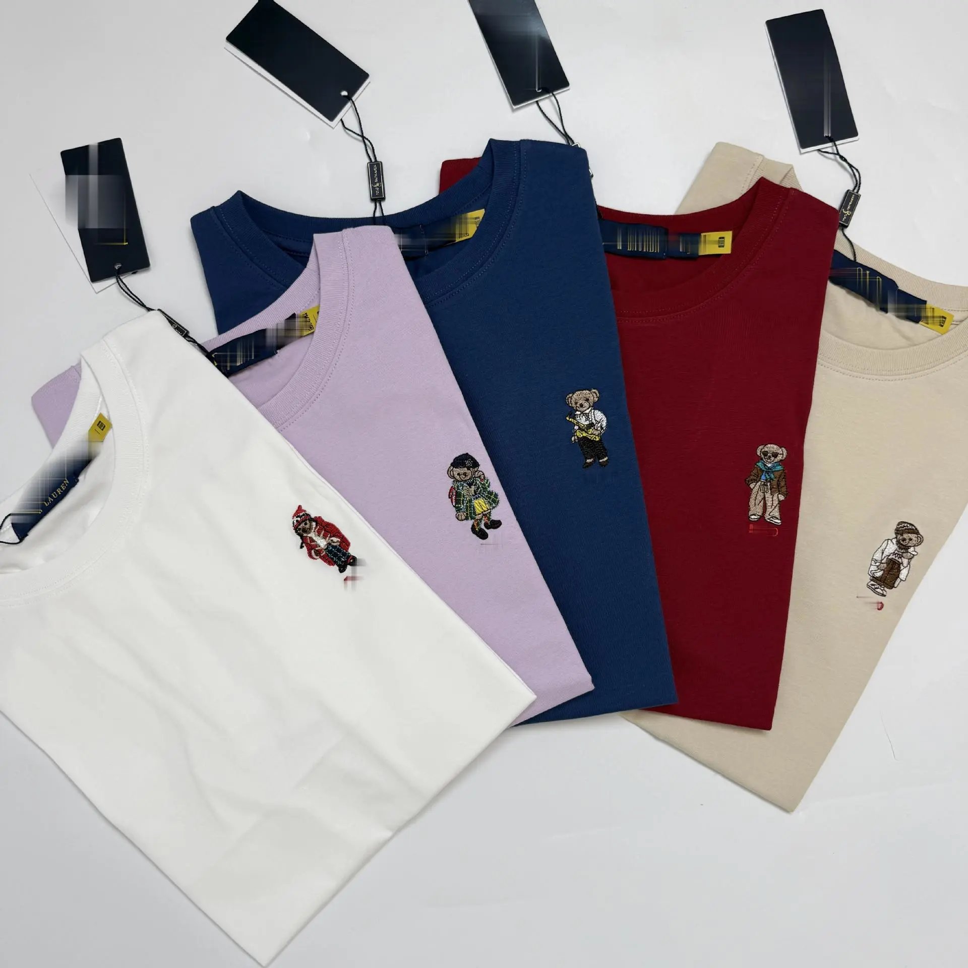 Design Embroidered Character White T-Shirt - 8