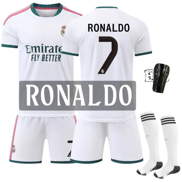 Real Madrid Cristiano Ronaldo #7 Home Kit White Jersey Set - 1
