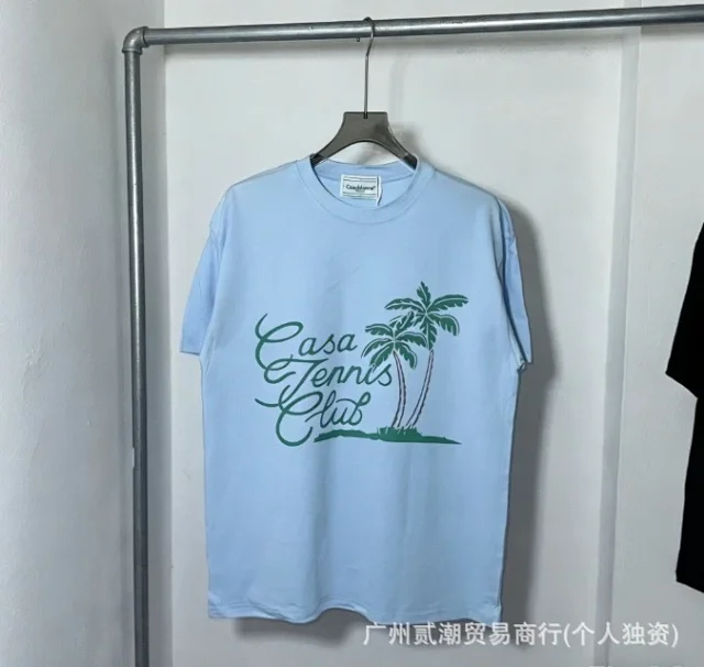 Casablanca T-Shirts Graphic-Print Crewneck product detail image 9