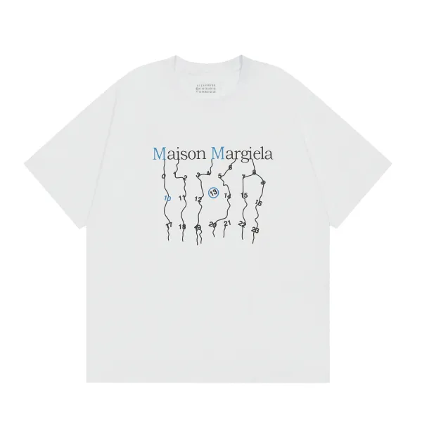 Maison Margiela Numbered Line White T-Shirt - 1