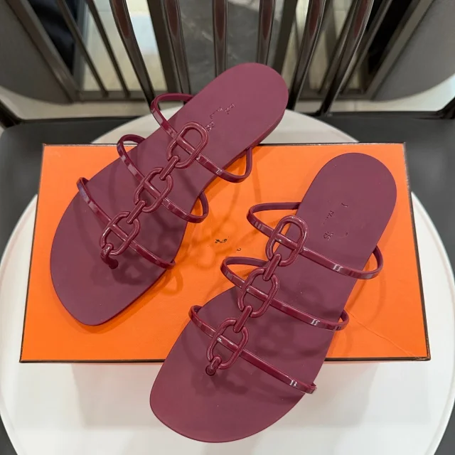 Hermès Sandals Egerie chain-link jelly product detail image 4