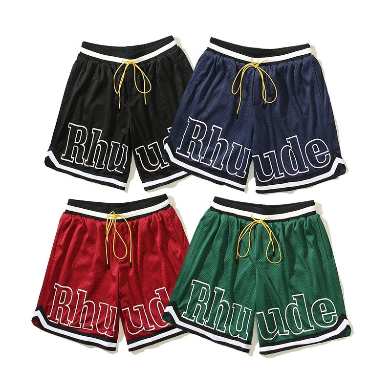 Rhude Mesh Basketball Shorts Green - 4