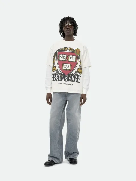 Rhude Harvard Crest White T-Shirt - 4