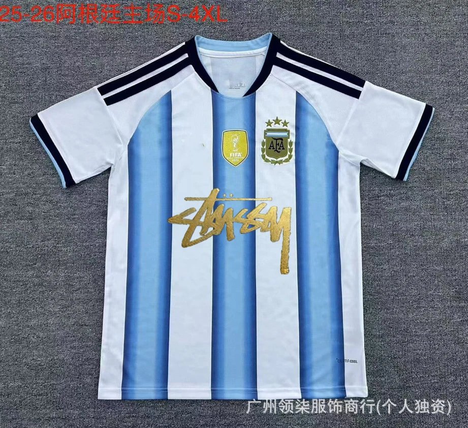 Adidas x Stussy Argentina National Team Jersey White / Blue - 5