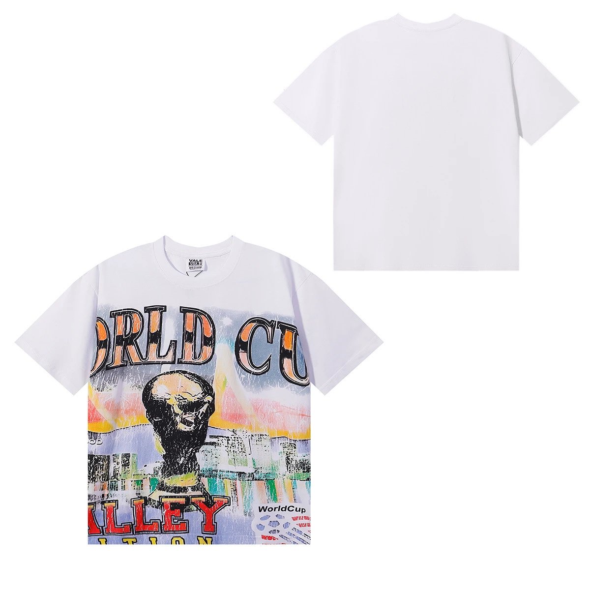 Design Vale Bone Athletic Graphic Print White T-Shirt T-Shirts - 23