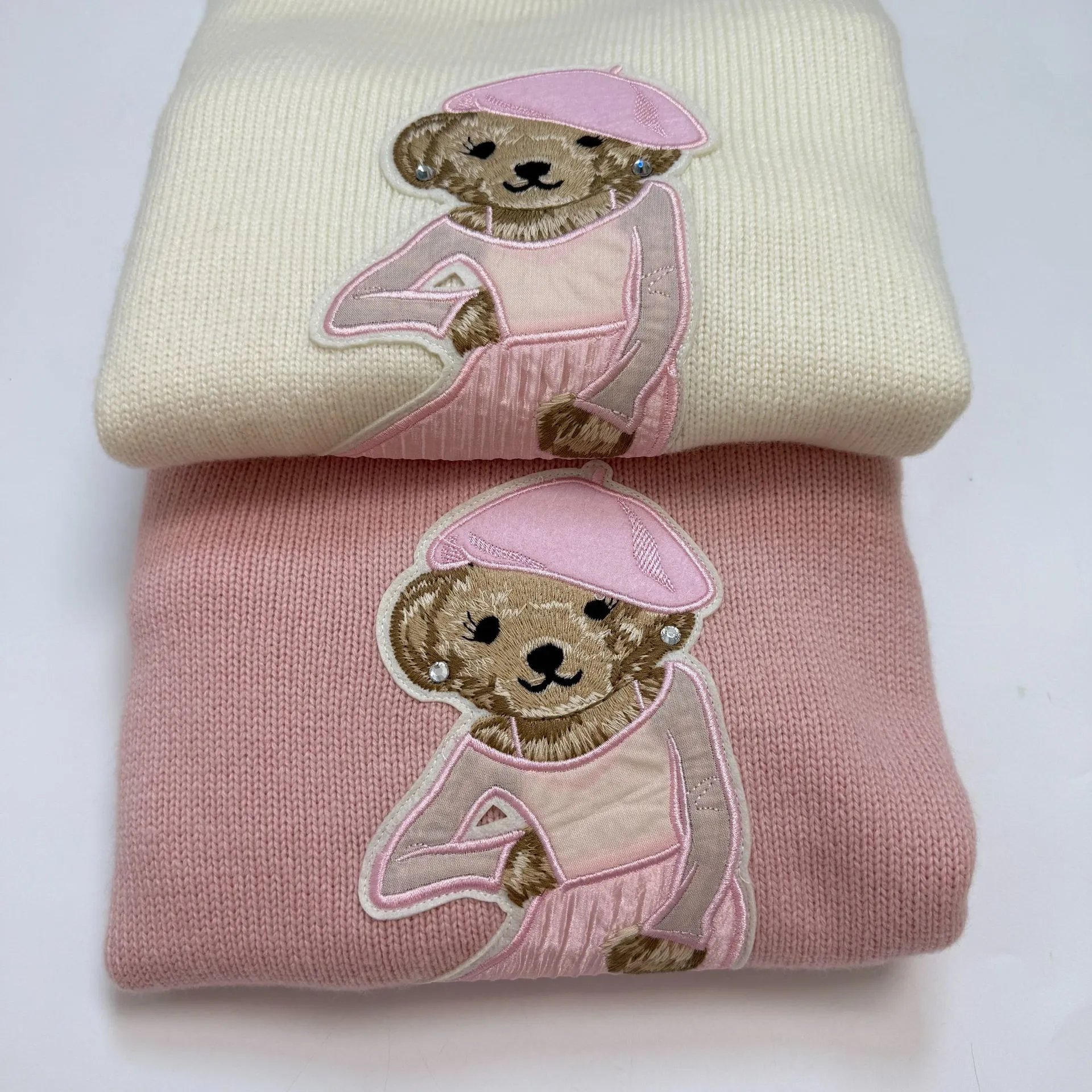 Polo Ralph Lauren Bear Appliqué Sweater Cream - 10