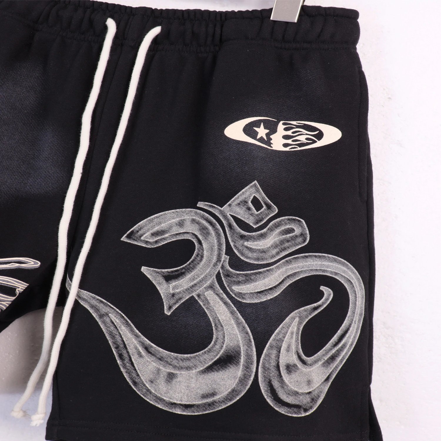 Hellstar Star Flame Print Shorts Black - 17
