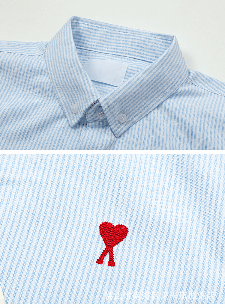 Comme des Garçons Play Heart Logo Mint Green Button-Down Shirt - 5