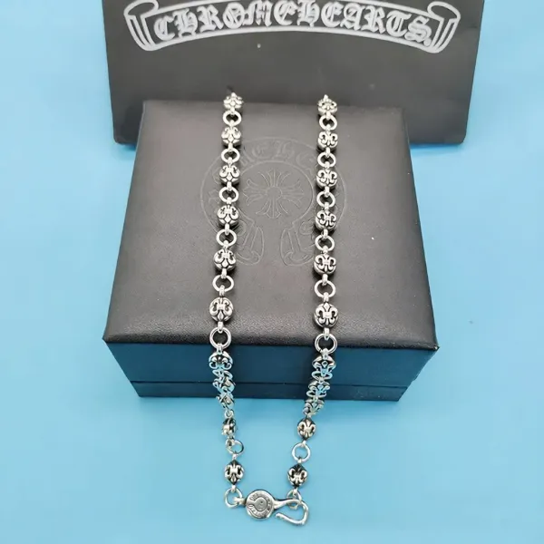 Chrome Hearts Fleur-de-Lis Chain Necklace Silver Jewelry - 1