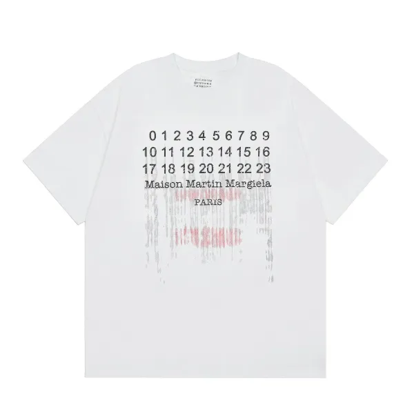Maison Margiela Number Print White T-Shirt - 1