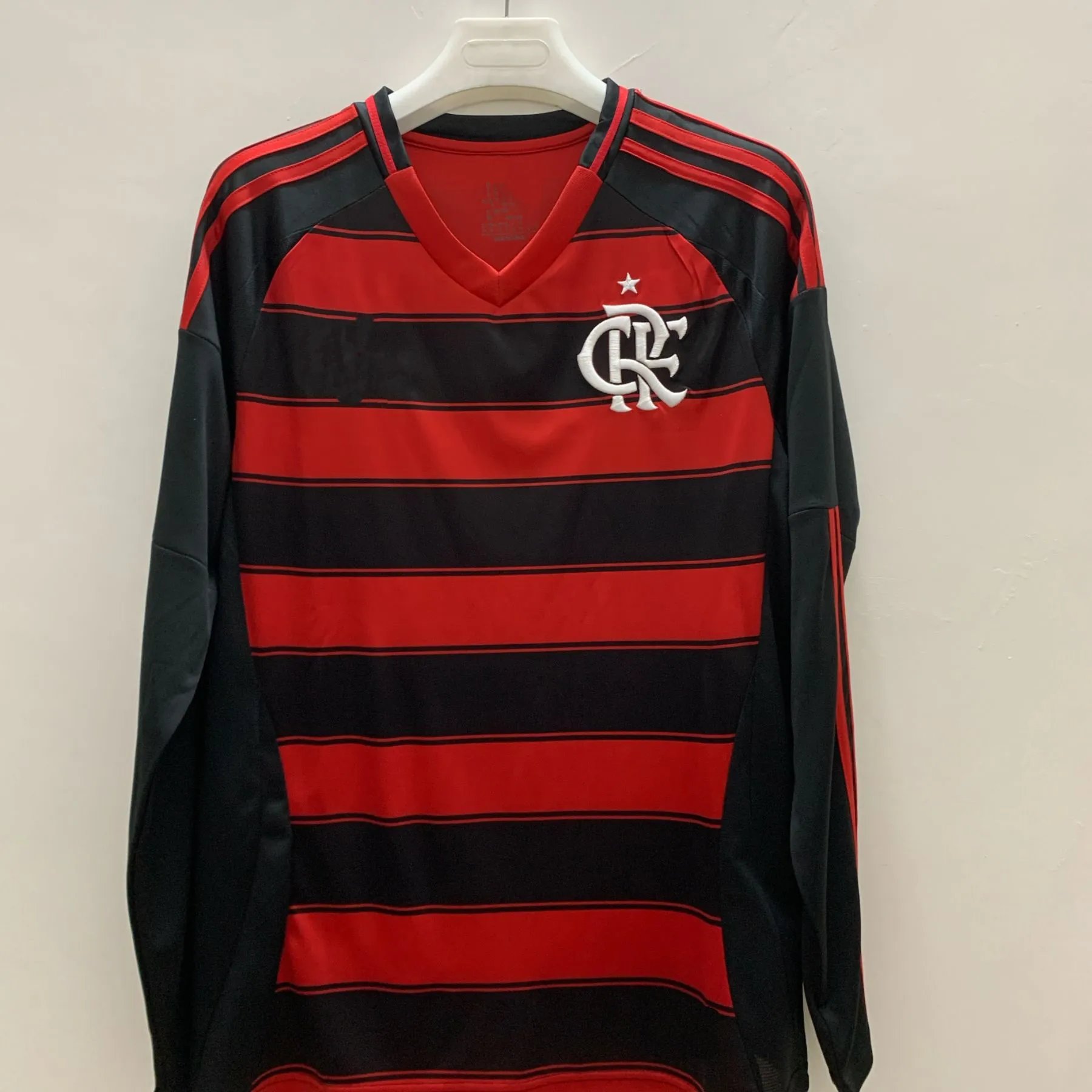 Design Grêmio 2024 Home Long-Sleeve Jersey Blue / Black Striped Jersey - 9