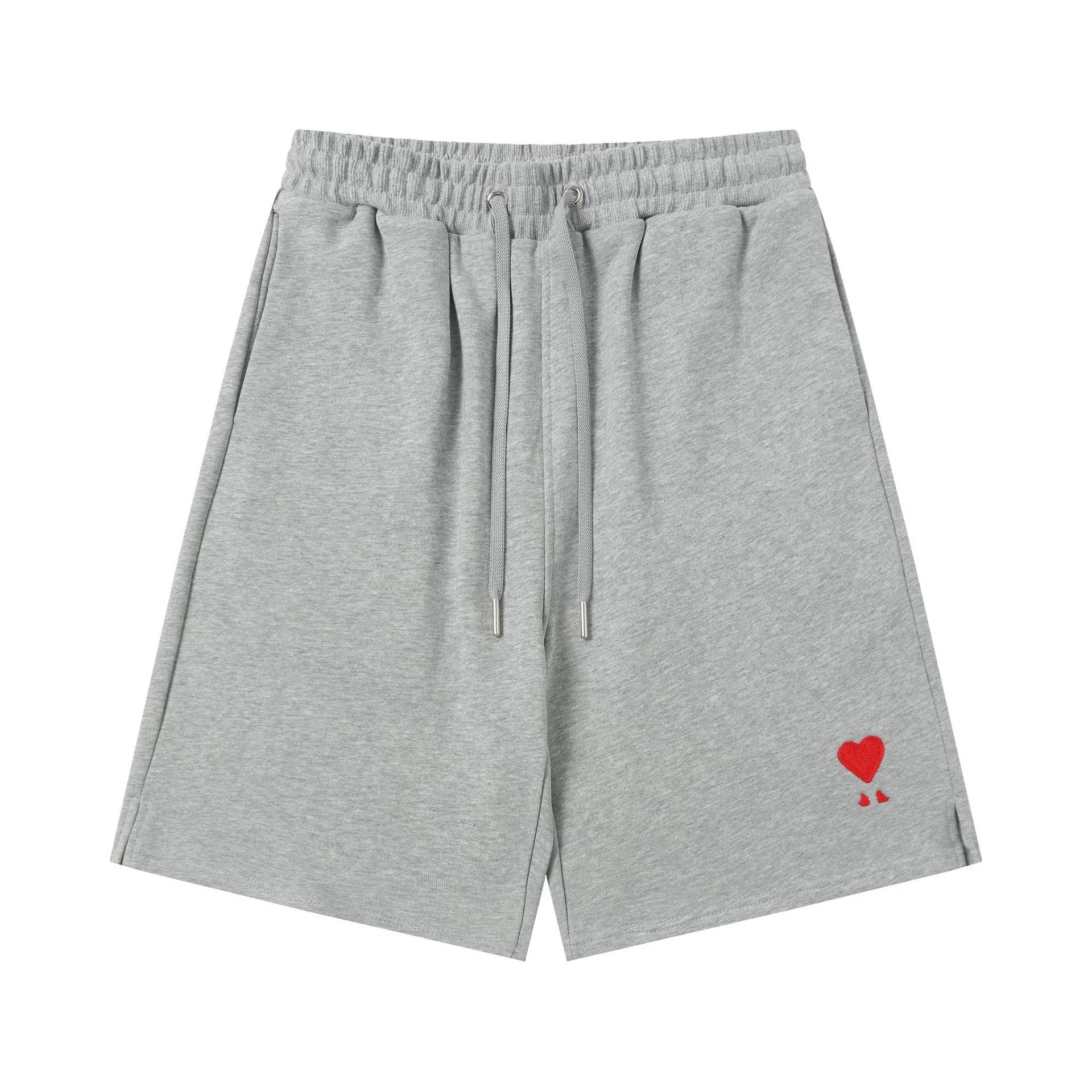 Design Heart Balloon Embroidered Sweatshorts Gray Shorts - 12