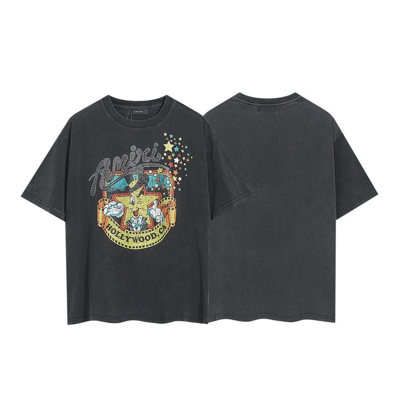 Amiri Script Logo Black Oversized T-Shirt - 2