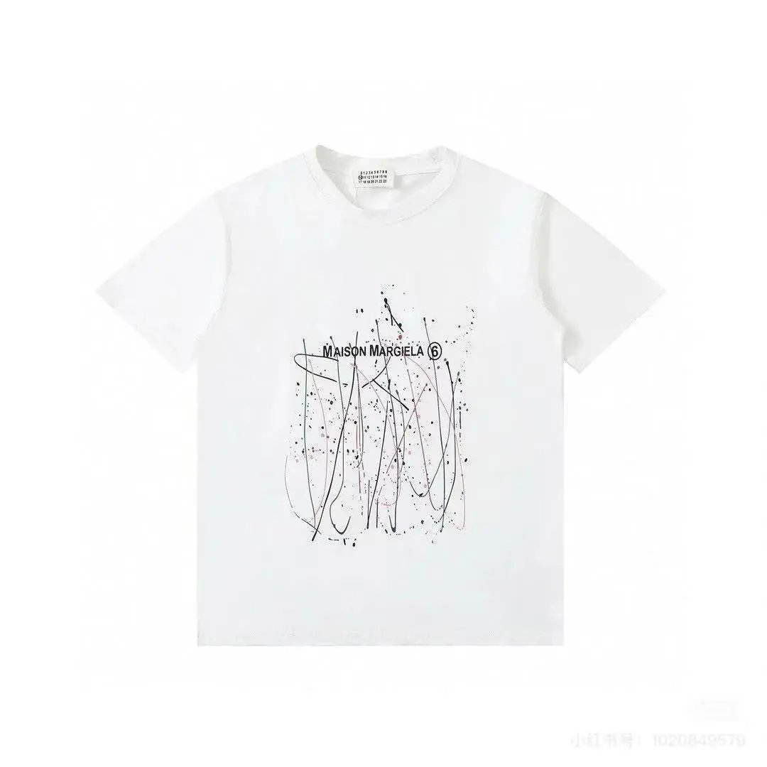 Maison Margiela Paint Splatter Graphic T-Shirt Black - 16