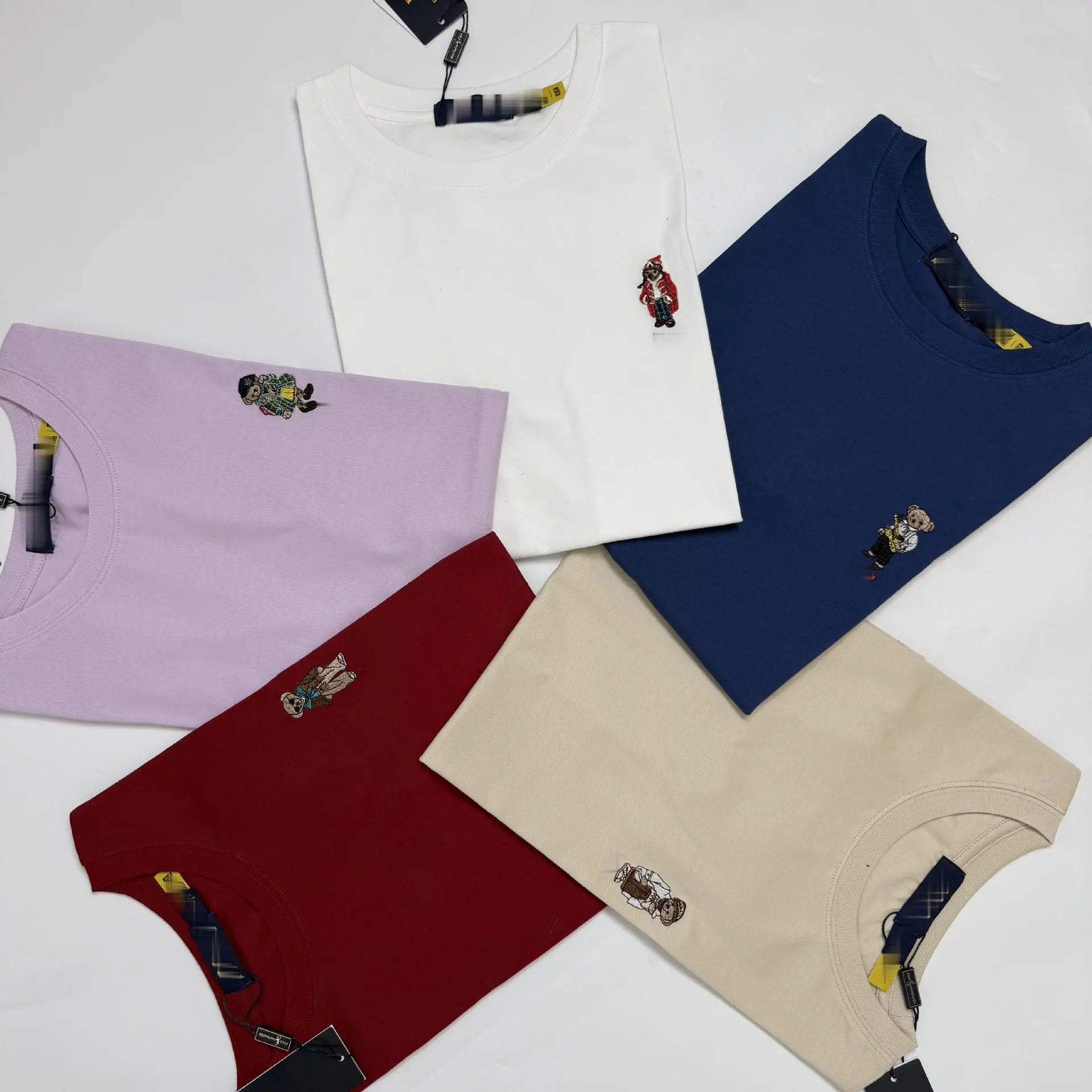 Design Embroidered Character White T-Shirt - 6