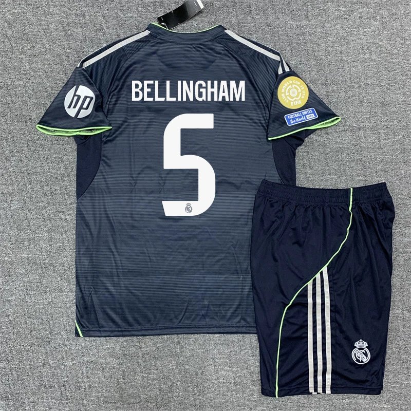 Real Madrid Carvajal #2 Away Kit Navy Green Jersey and Shorts Set - 30