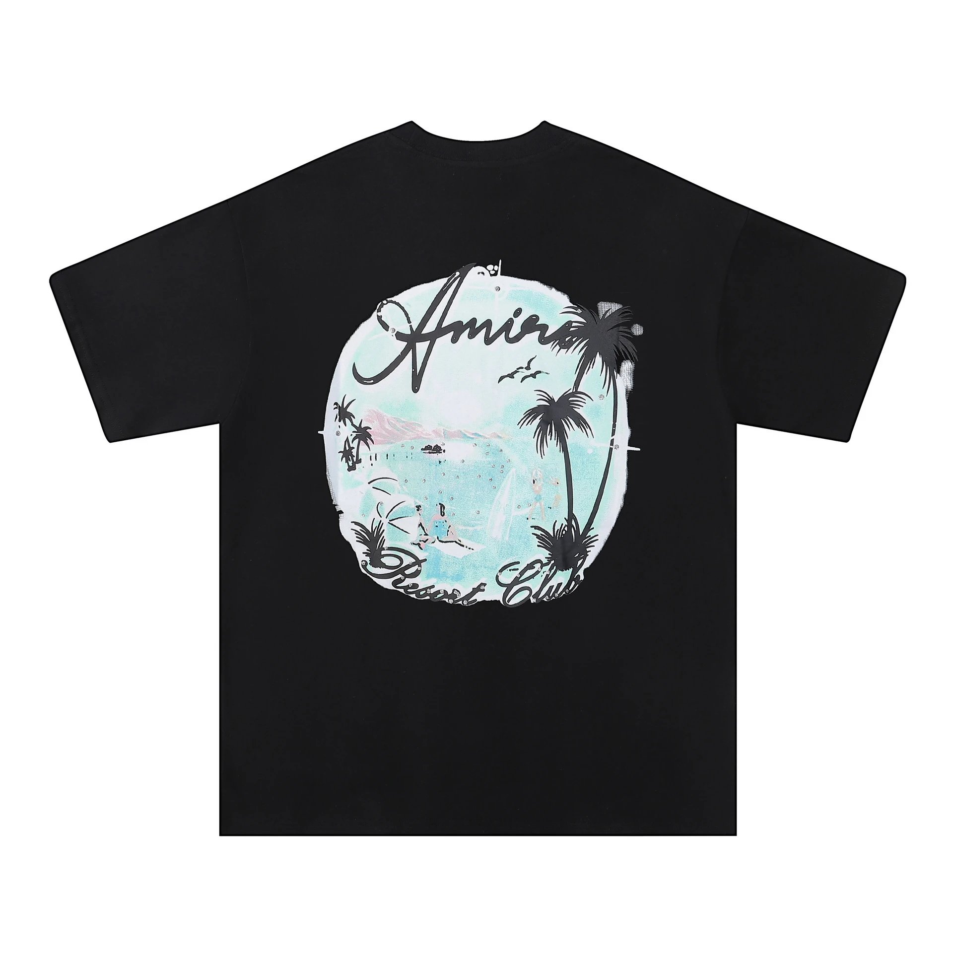 Amiri Theatre Masks Rose Black T-Shirt - 14