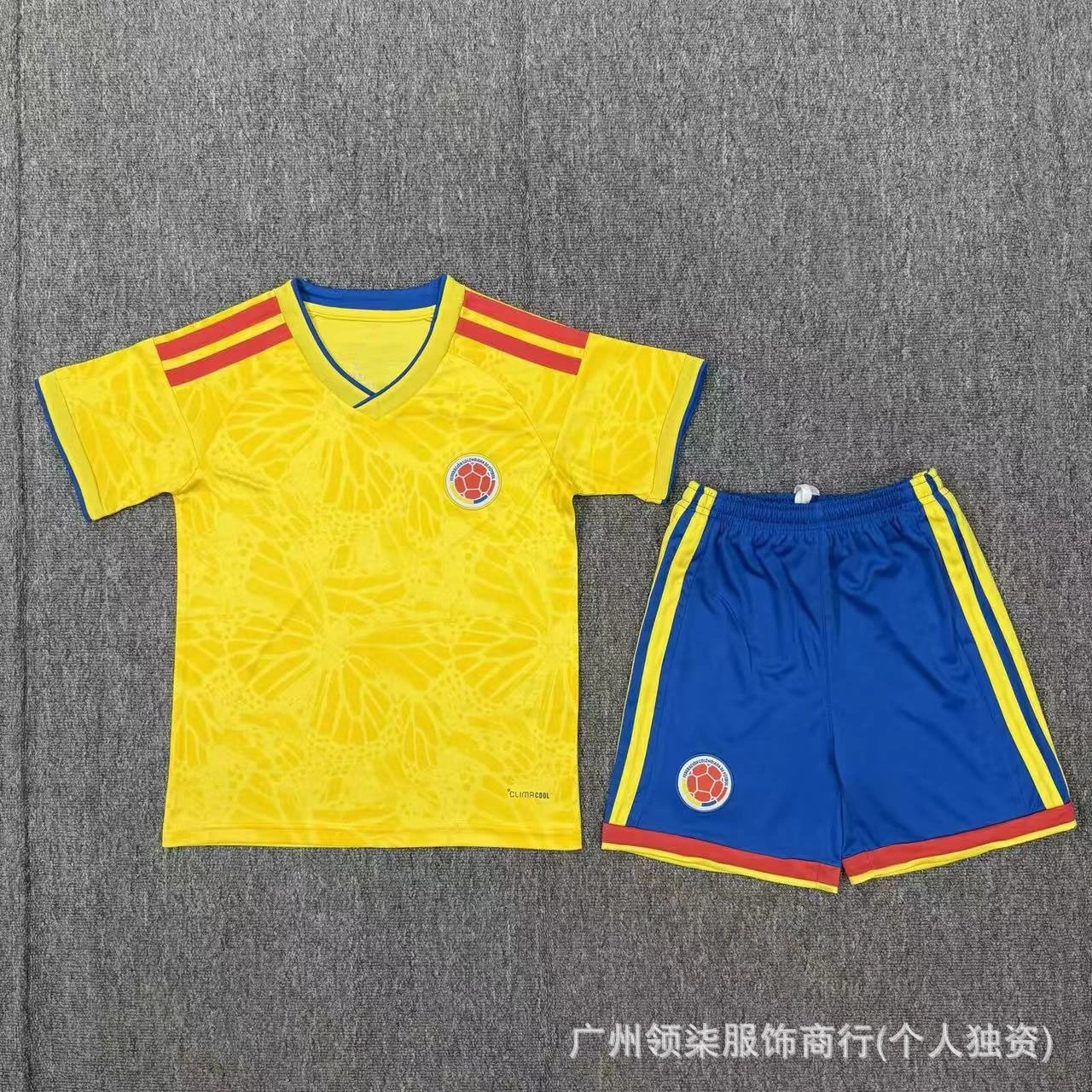 CBF Brazil Away Kit Navy Blue Patterned Jersey and Shorts Set - 11
