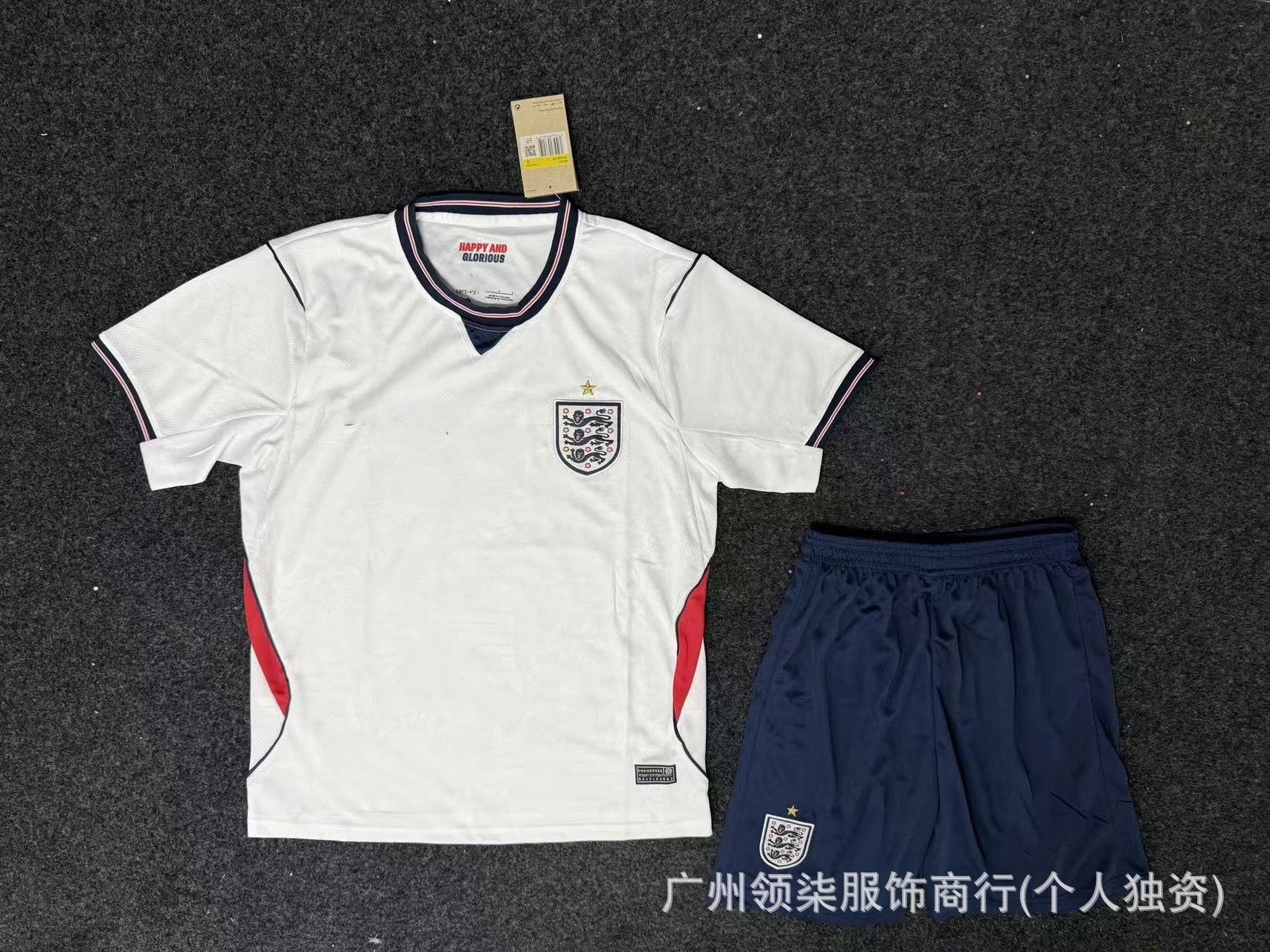 CBF Brazil Away Kit Navy Blue Patterned Jersey and Shorts Set - 12