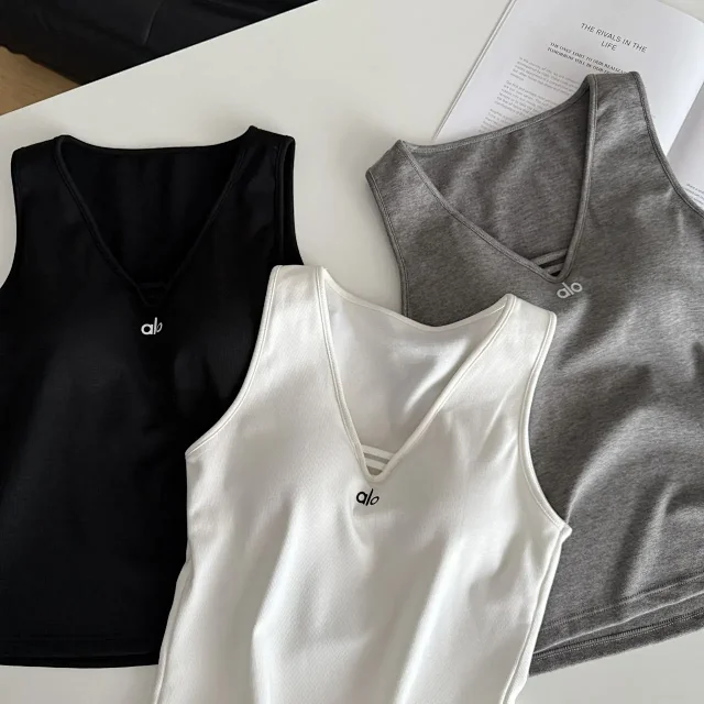 Alo Yoga Vests V-Neck Sleeveless Tank Top product detail image 1