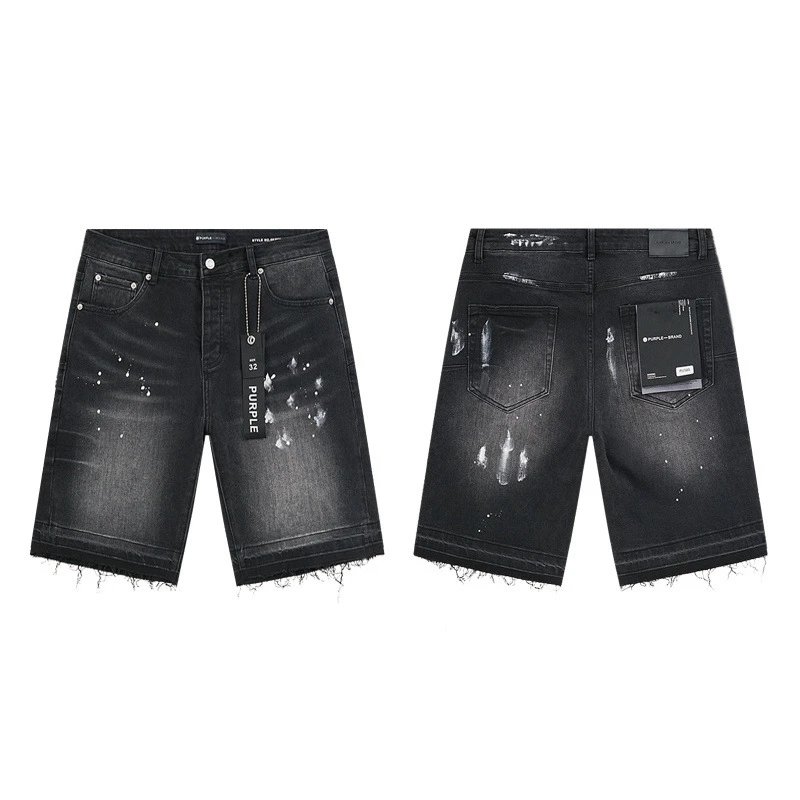 Amiri Logo-Print Distressed Denim Shorts Blue - 7