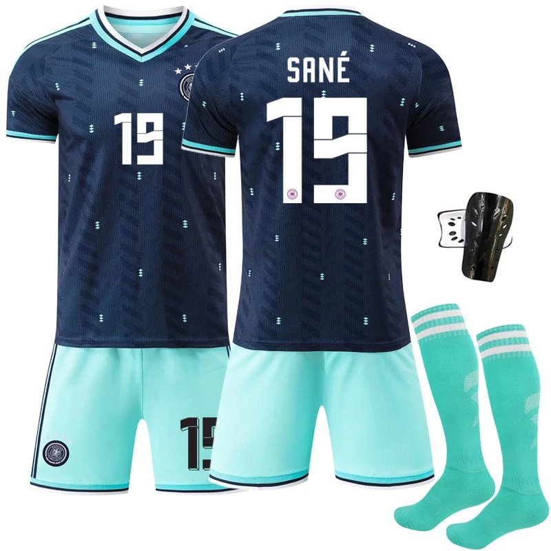 Design Germany National Team 2024 Away Kit Kroos #8 Navy & Mint Green Jersey Set Jersey - 11