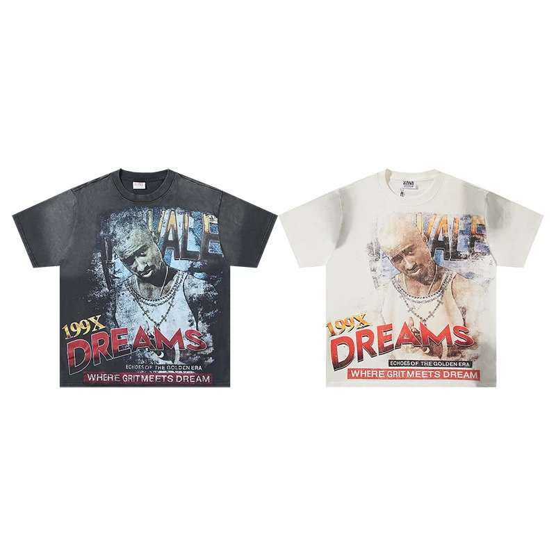 Unbranded T-Shirts Washed graphic-print short-sleeve T-shirt image 3
