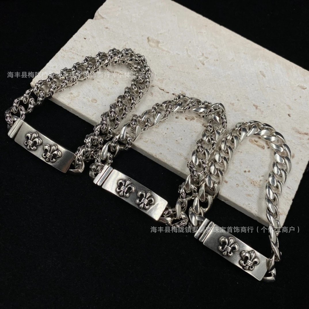 Chrome Hearts Classic Link Bracelet Silver Jewelry - 11
