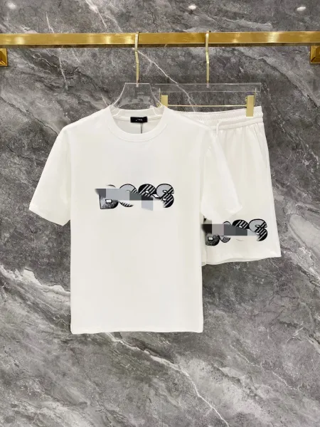 Hugo Boss Logo Print White T-Shirt and Shorts Set - 1