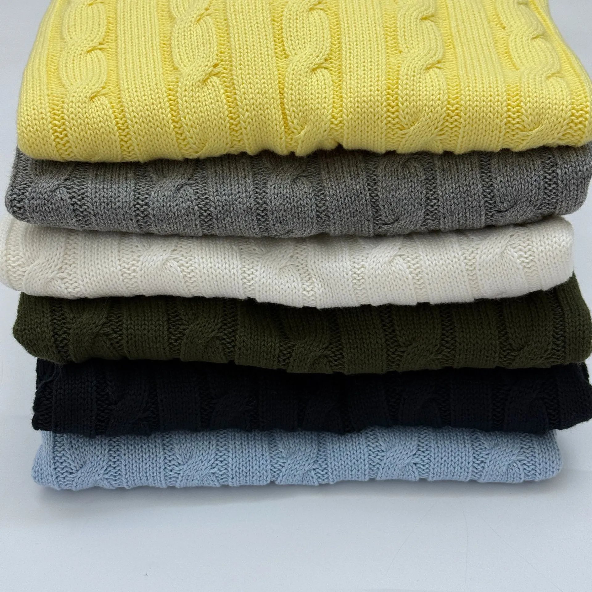Fred Perry Cable Knit Polo Olive Green Polo Shirt - 15