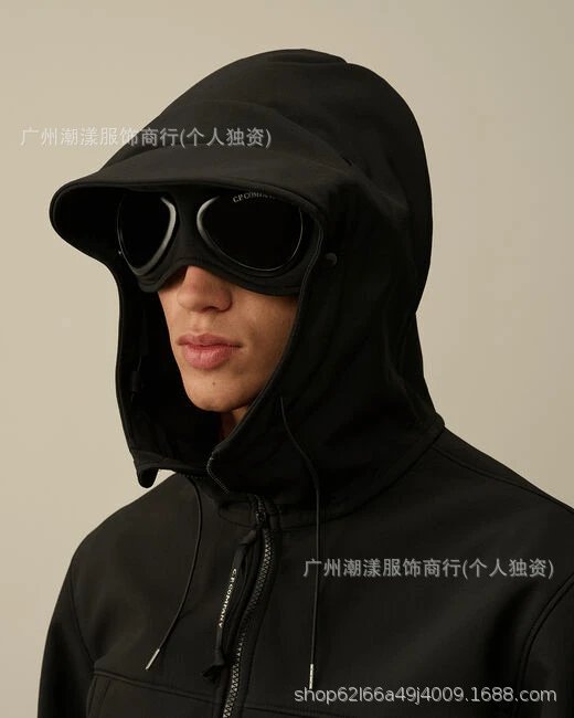C.P. Company Hooded Windbreaker Black Jacket Outerwear - 2